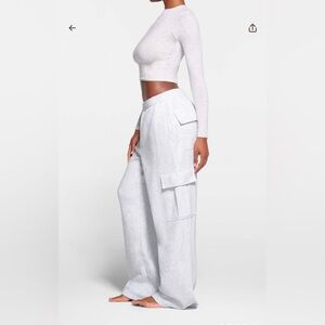 Skims cotton fleece oversized cargo pant